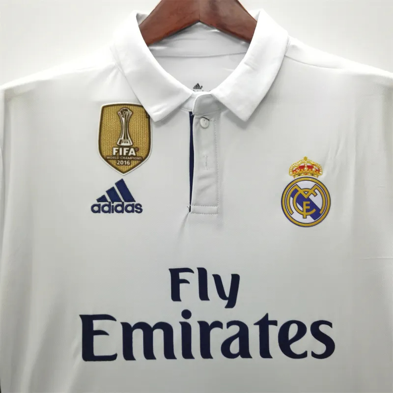 Real Madrid Retro Jersey Home Soccer Shirt 2016/17