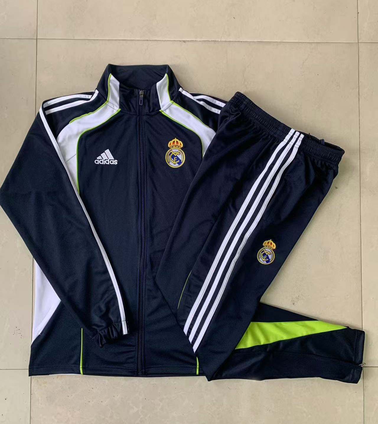 Kids Real Madrid Training Kit (Jacket+Pants) Cyan 2025/26