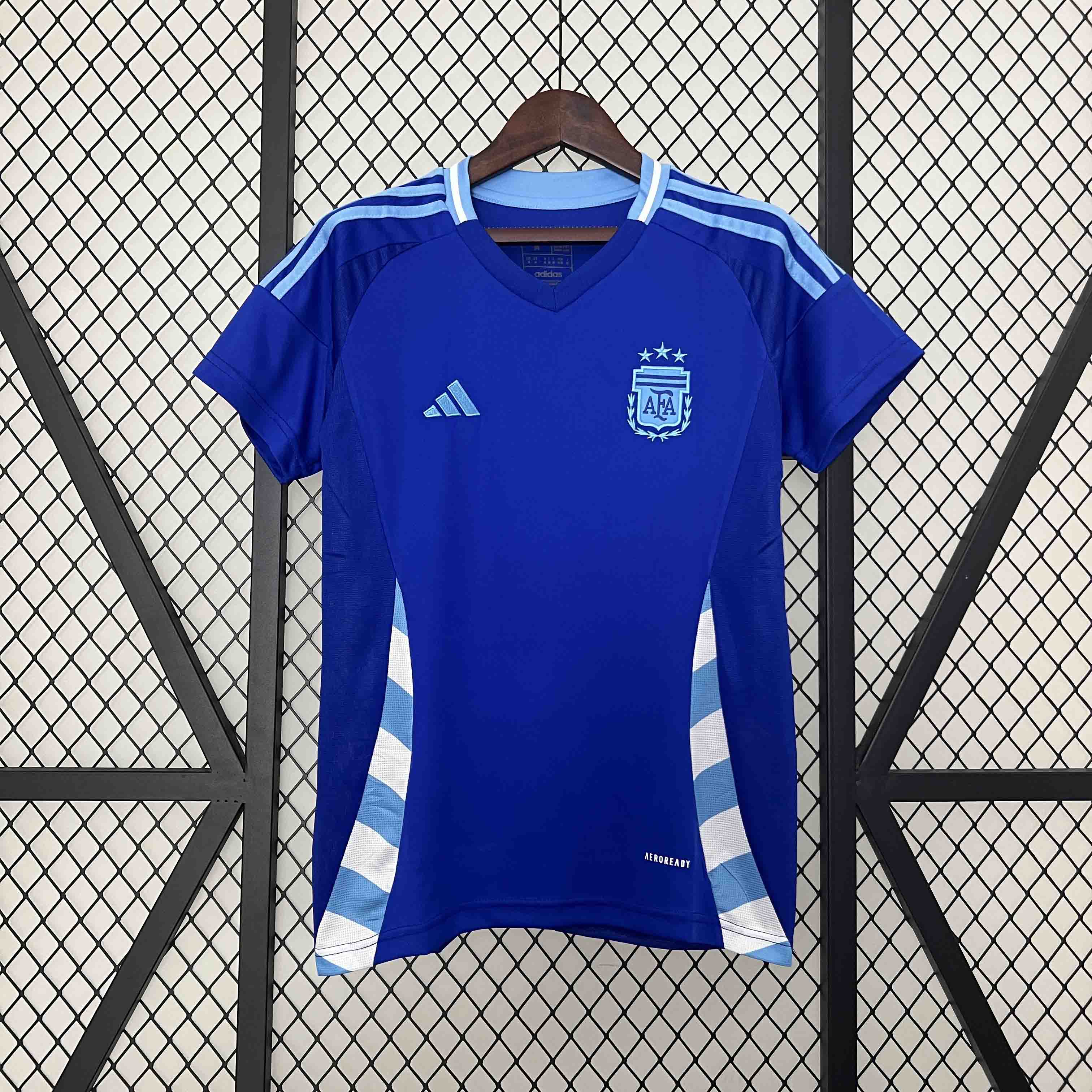 Argentina Soccer Jersey Away Women's Custom Shirt 2024