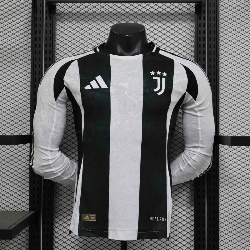 Juventus Authentic Soccer Jersey Home Long Sleeve Shirt 2024/25