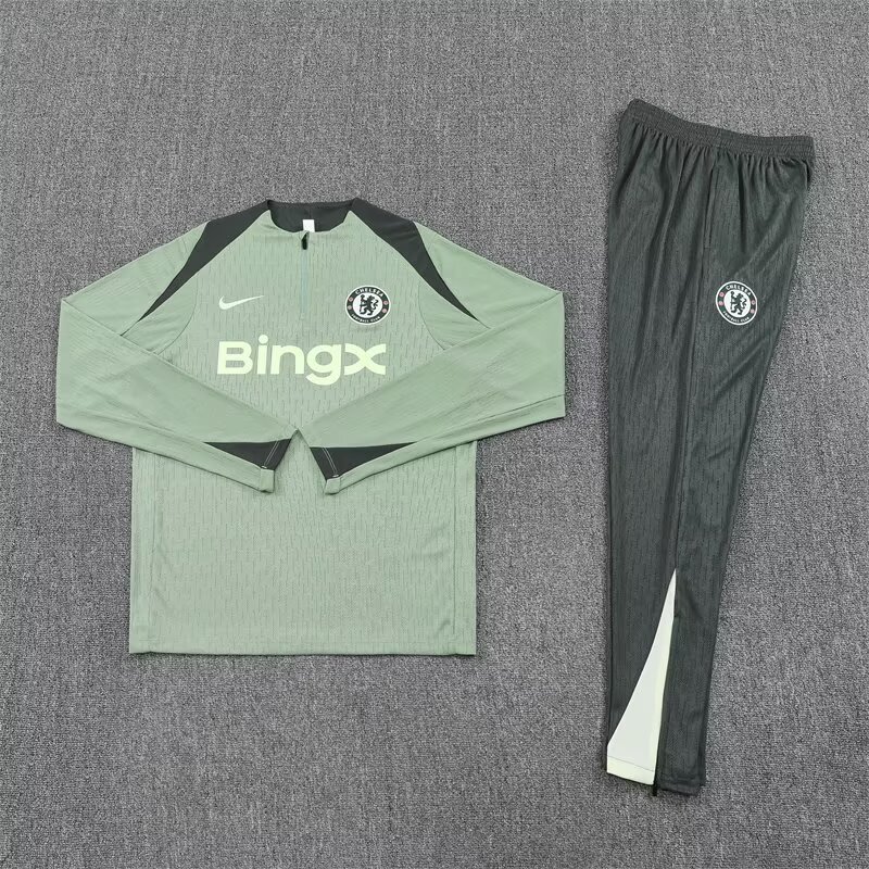 Chelsea Authentic Training Kit (Sweatshirt+Pants) Light Green 2025/26 - Player Version