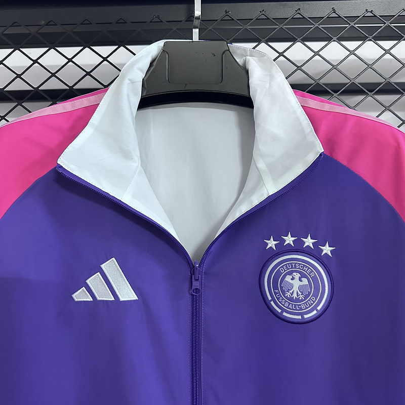 Germany Reversible Double-Sides Windbreaker Jacket White&Purple 2025