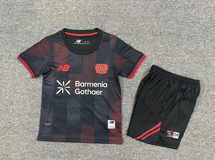 Bayer 04 Leverkusen Soccer Jersey Home Kids Kit Jersey+Shorts 2025/26