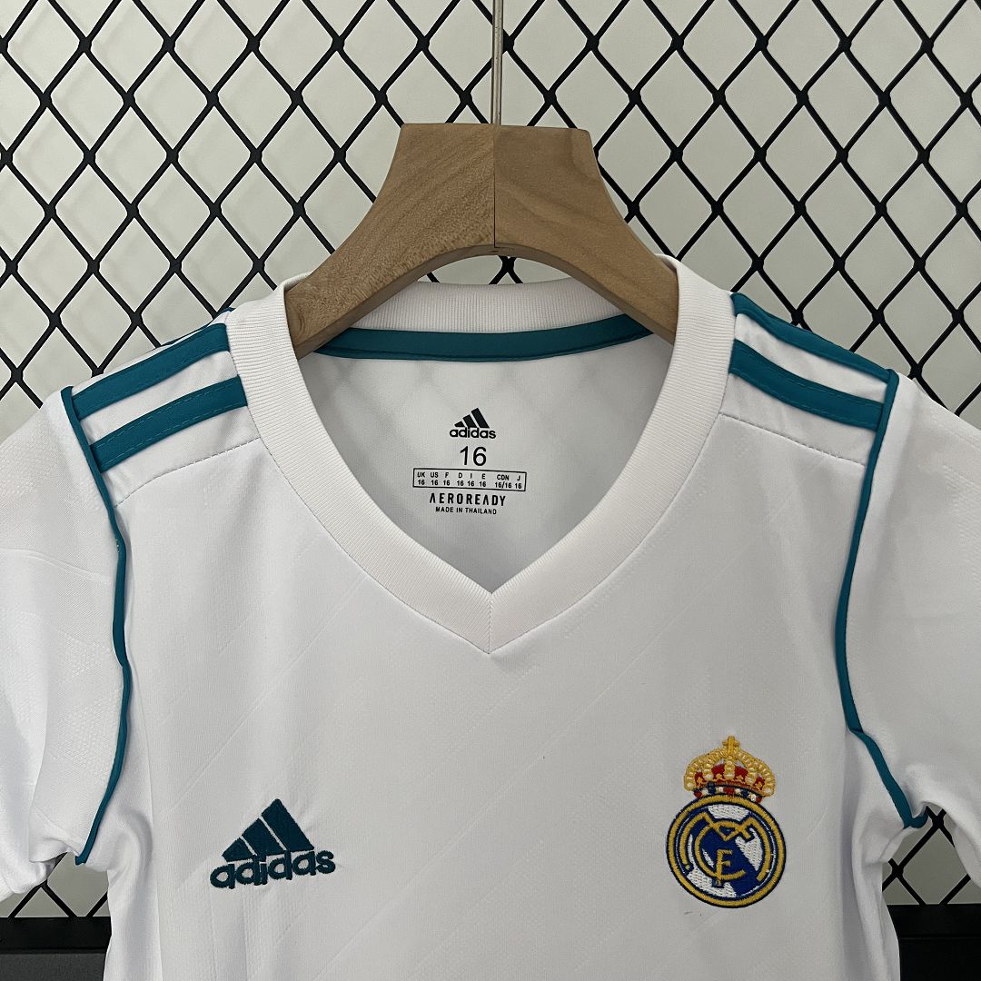 Real Madrid Retro Jersey Home Kids Kit Jersey+Shorts 2017/18
