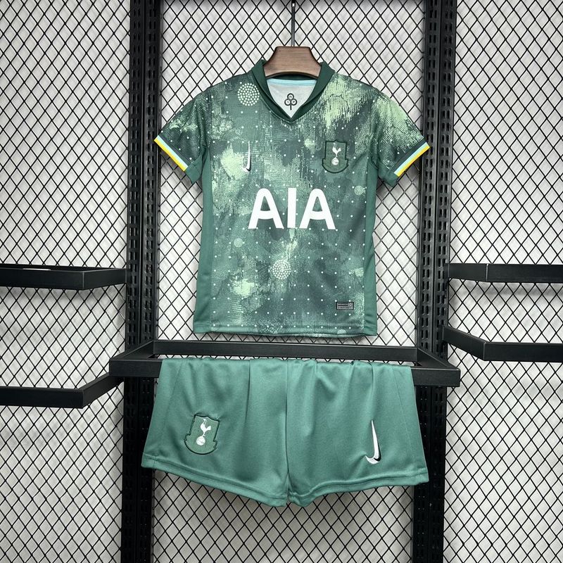 Tottenham Hotspur Football Jersey Third Away Kids Kit Jersey+Shorts 2024/25