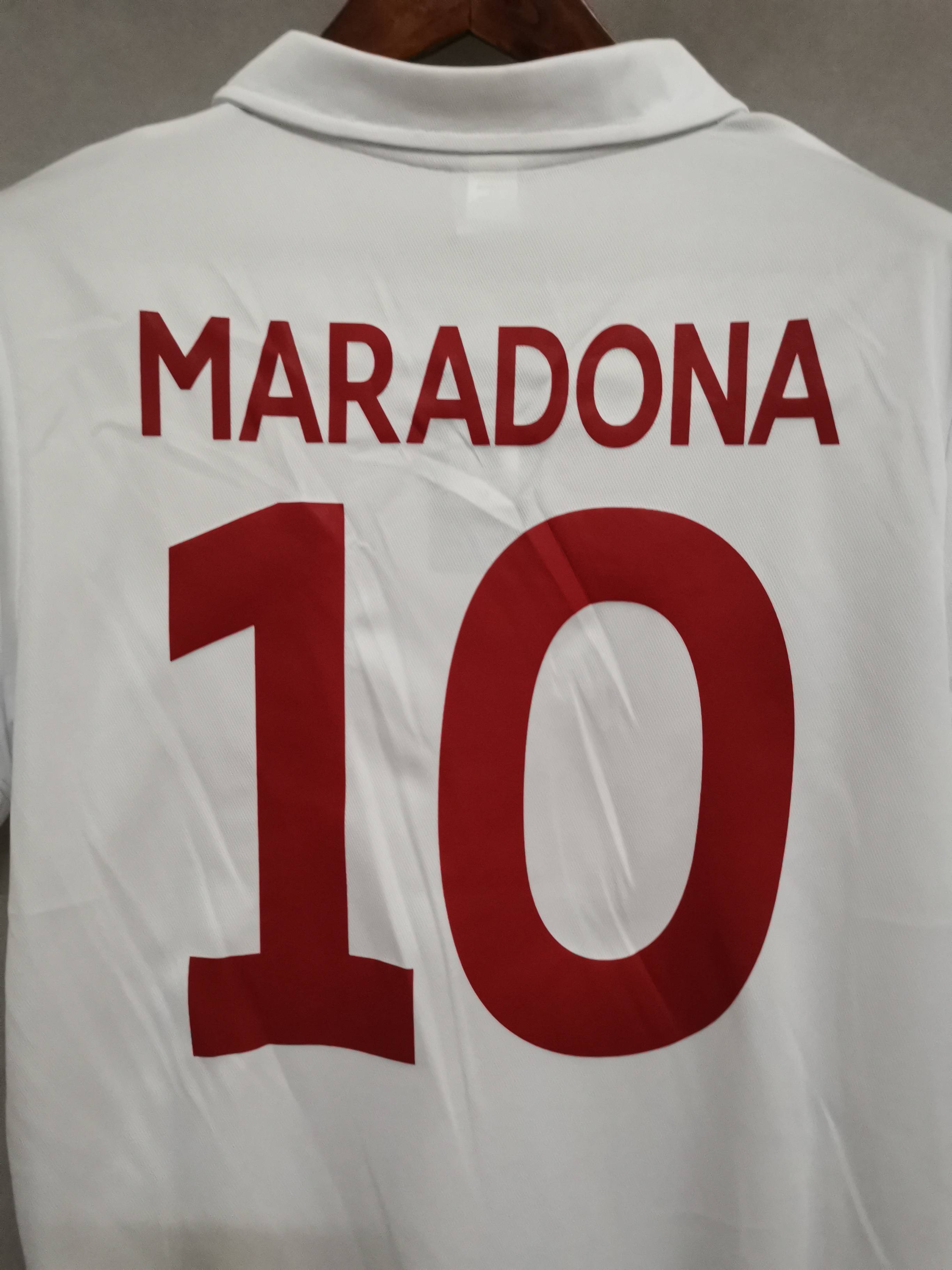 Maradona #10 Napoli Retro Soccer Jersey Away Shirt 1987-88