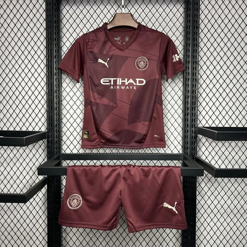 Manchester City Third Away Kids Kit Jersey+Shorts 2024/25