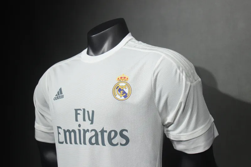 Real Madrid Authentic Retro Jersey Home Soccer Shirt 2015/16