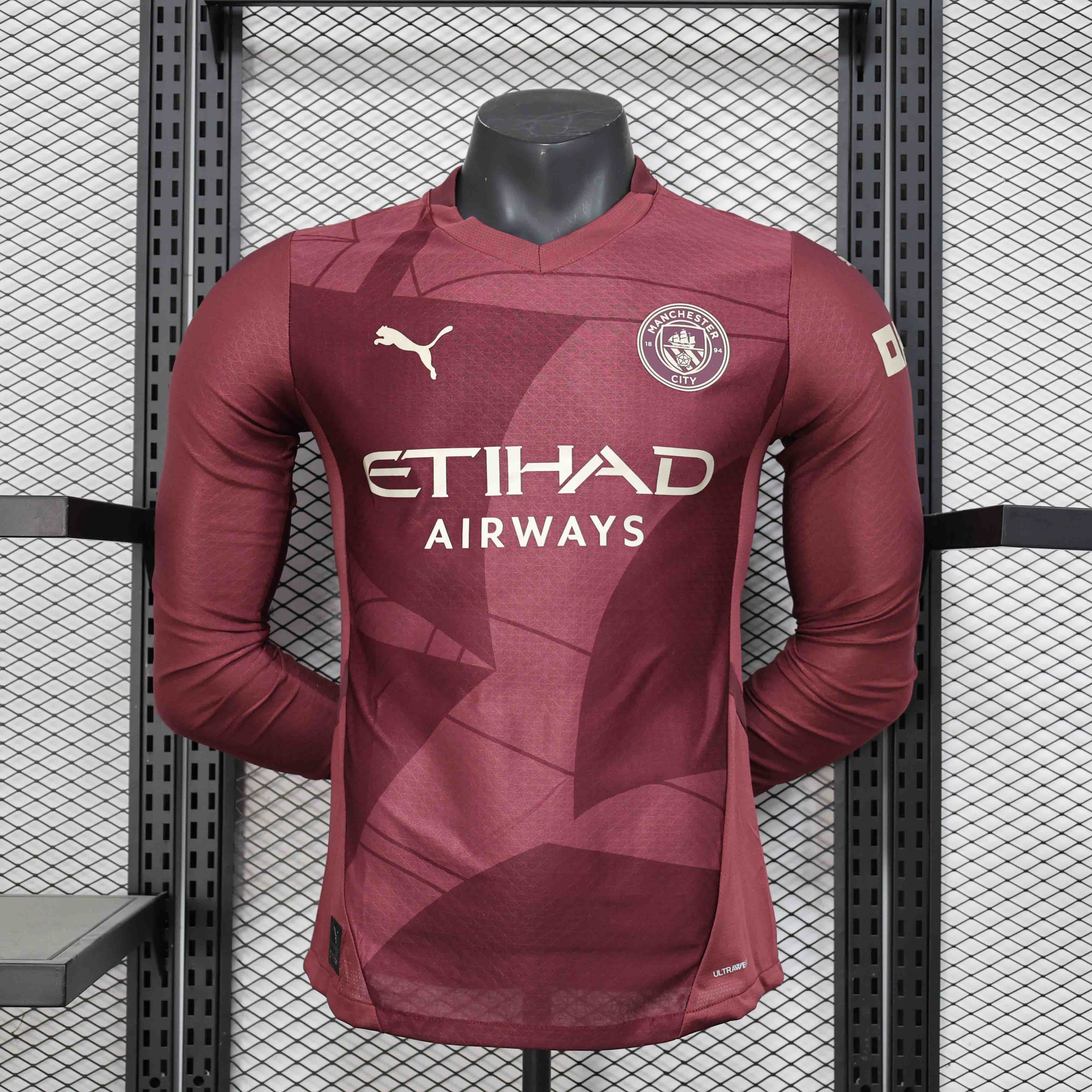 Manchester City Authentic Third Away Long Sleeve Football Jersey Shirt 2024/25