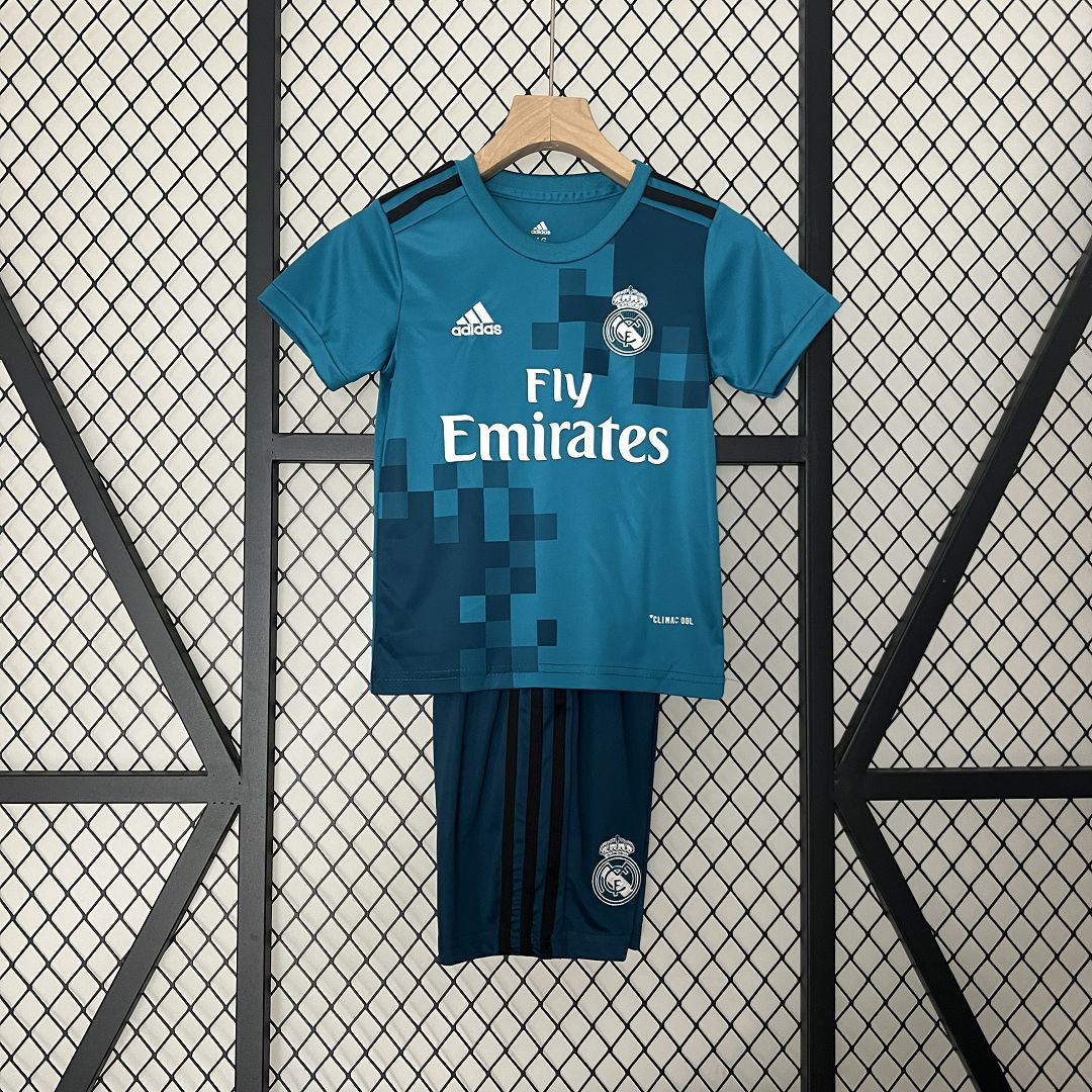 Real Madrid Retro Jersey Third Away Kids Kit Jersey+Shorts 2017/18