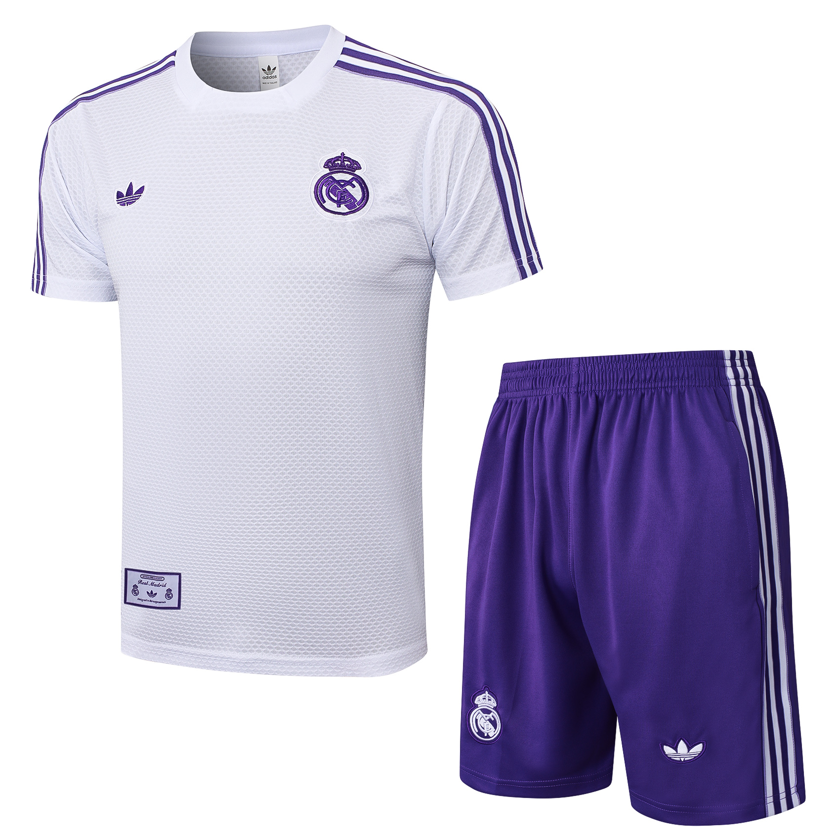 Real Madrid Training Jersey Kit White&Purple 2025/26
