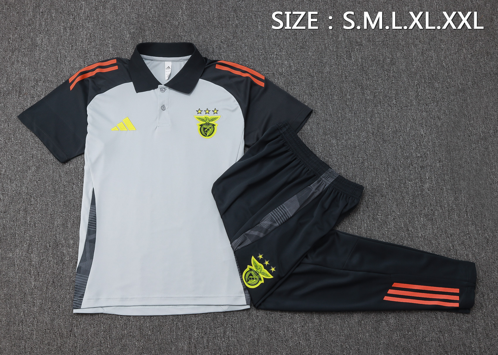 Benfica Training Kit (Polo+Pants) Gray 2025/26