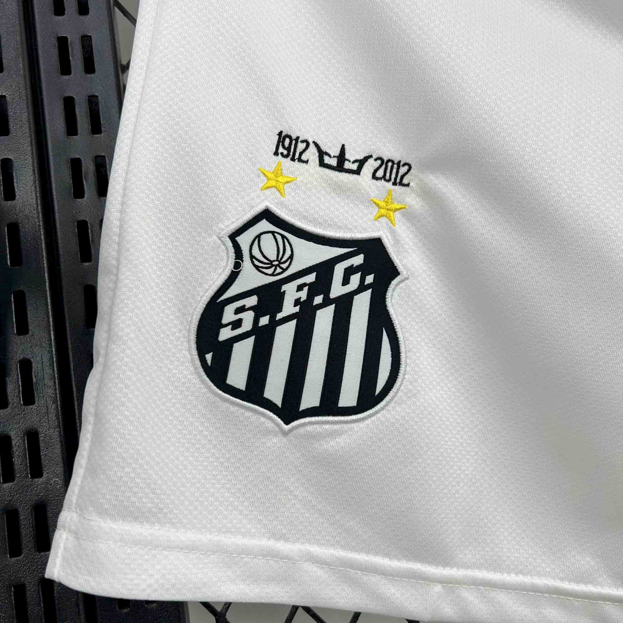 Santos FC Retro Soccer Jersey Home Custom Shorts 2012
