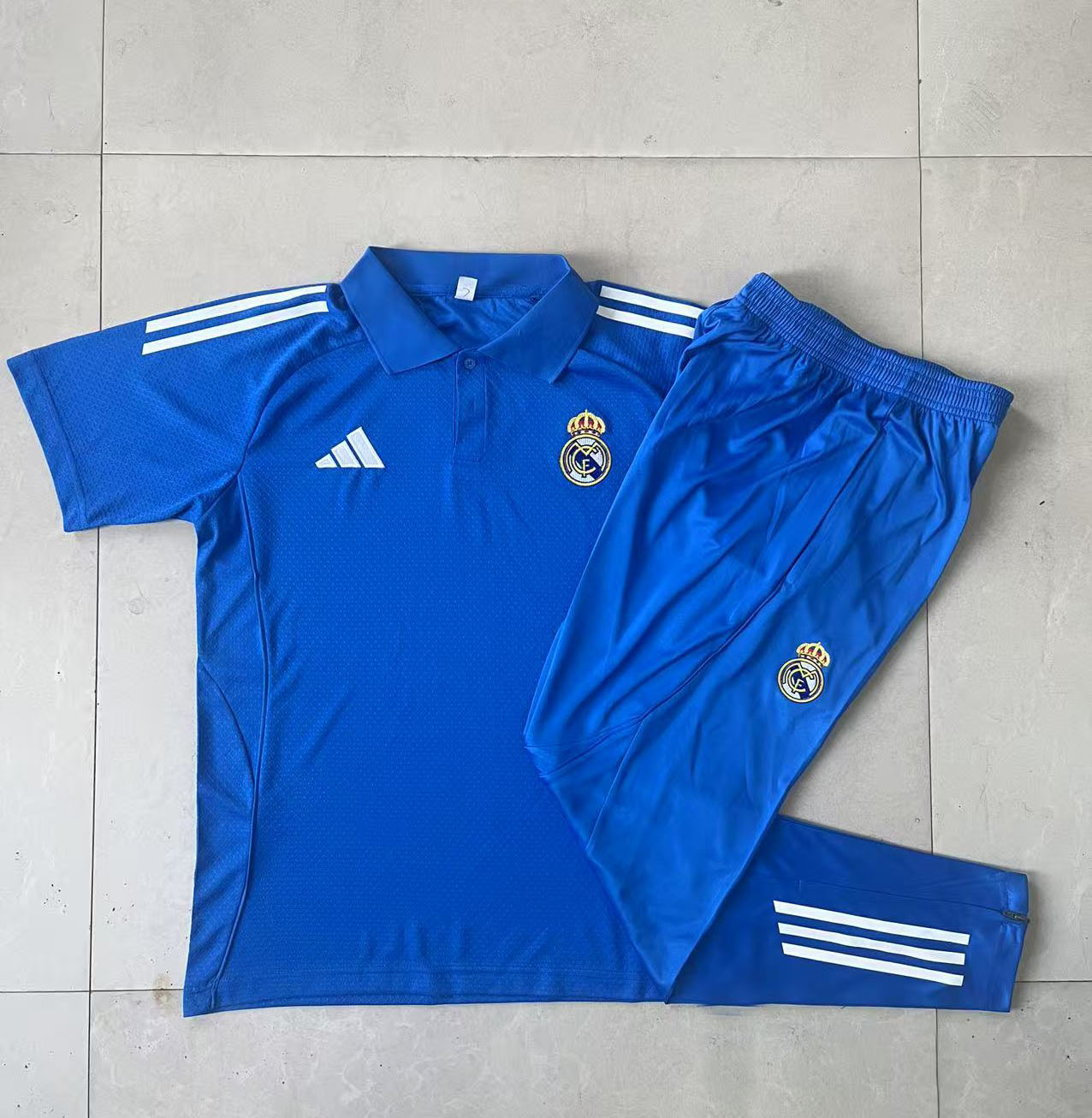Real Madrid Training Kit (Polo+Pants) Blue 2025/26