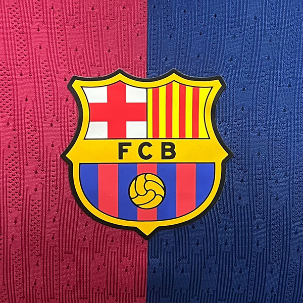 Authentic Soccer Jersey Barcelona Home Shirt Long Sleeve 2024/25-Spotify Logo Without Text