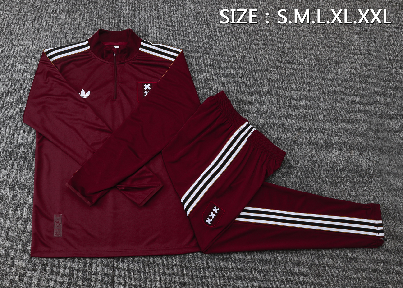 Ajax Training Kit (Sweatshirt+Pants) Deep Red 2025/26