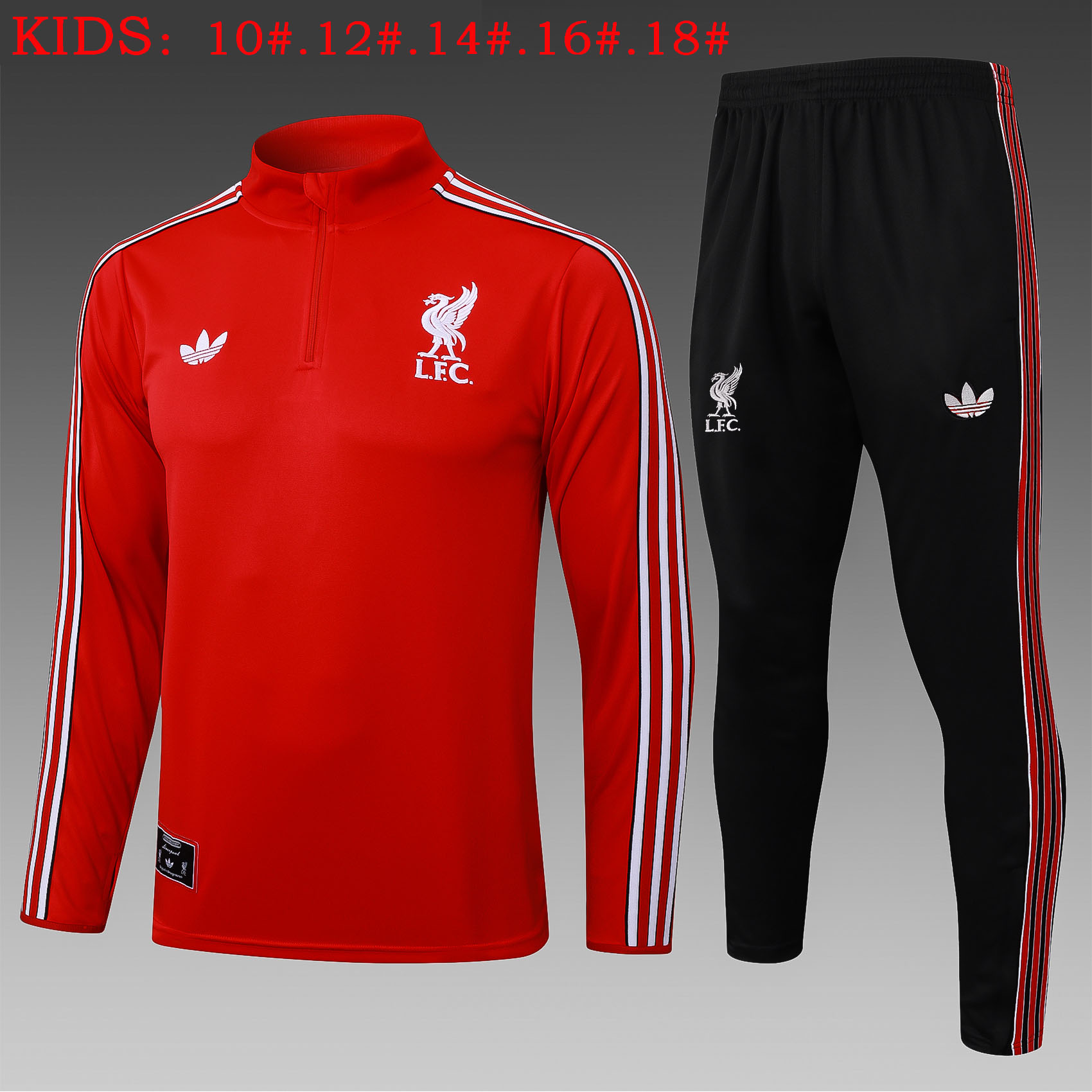 Kids Liverpool Training Kit (Sweatshirt+Pants) Red 2025/26