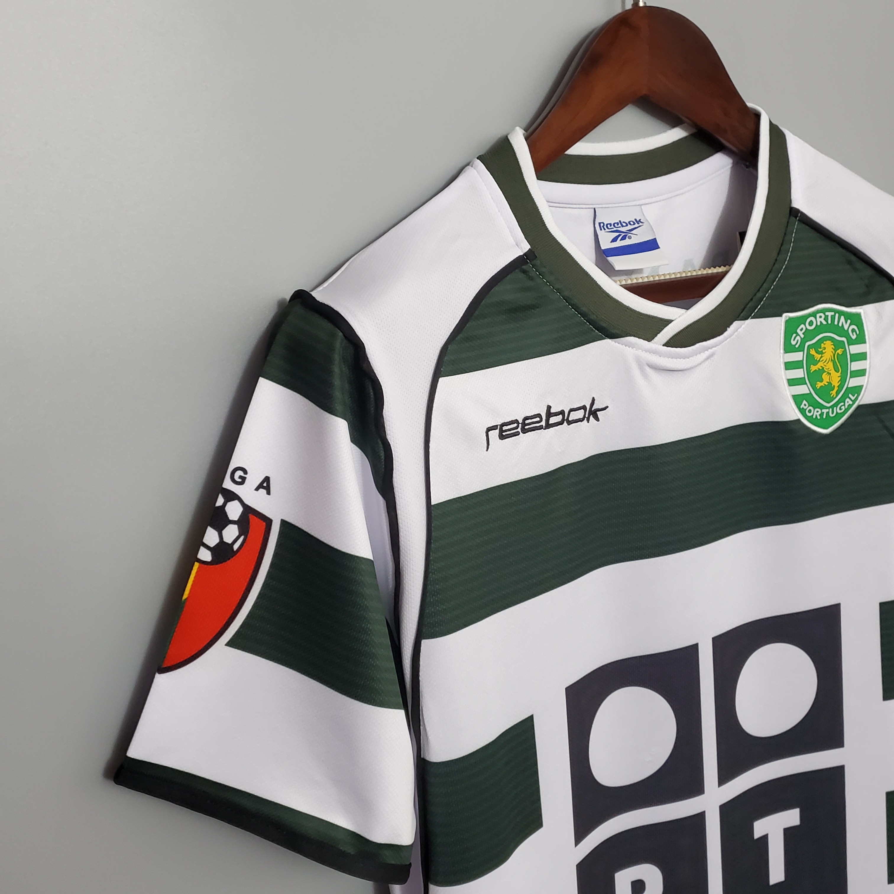 Sporting CP Retro Soccer Jersey Home Custom Shirt 2001/03