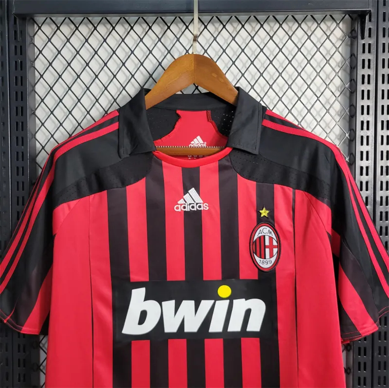 AC Milan Retro Soccer Jersey Home Custom Shirt 2007/08