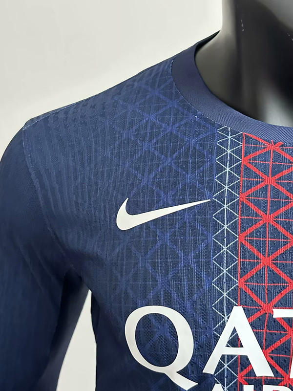 Authentic Soccer Jersey PSG Home Long Sleeve Shirt 2025/26