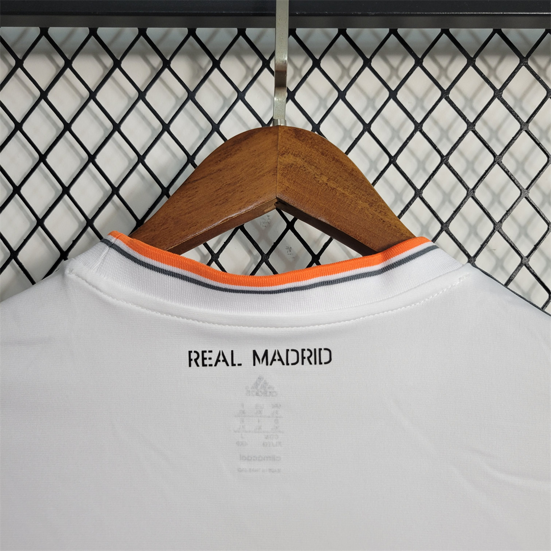 Real Madrid Retro Jersey Home Custom Long Sleeve Soccer Shirt 2013/14