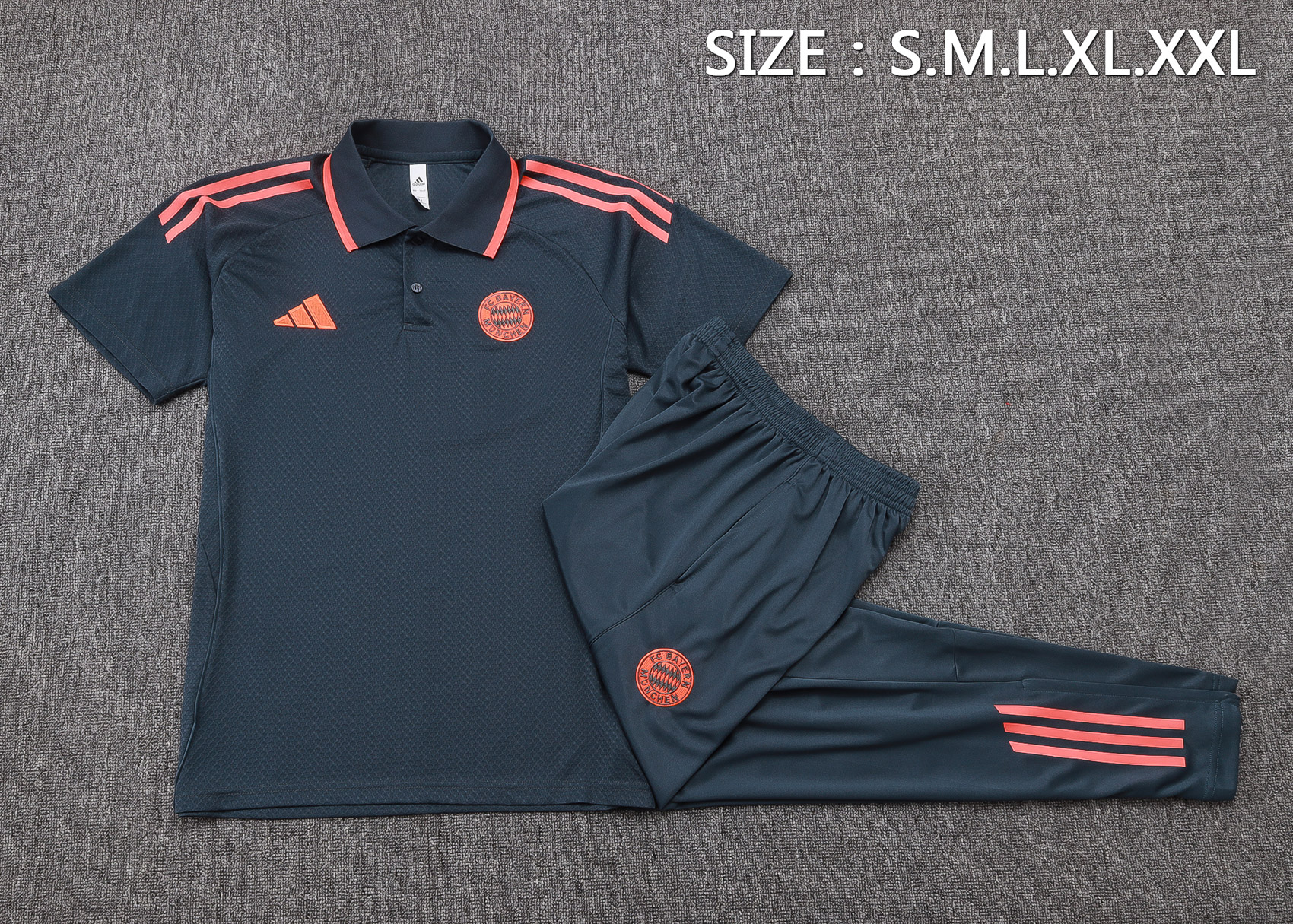 Bayern Munich Training Kit (Polo+Pants) Dark Grey 2025/26