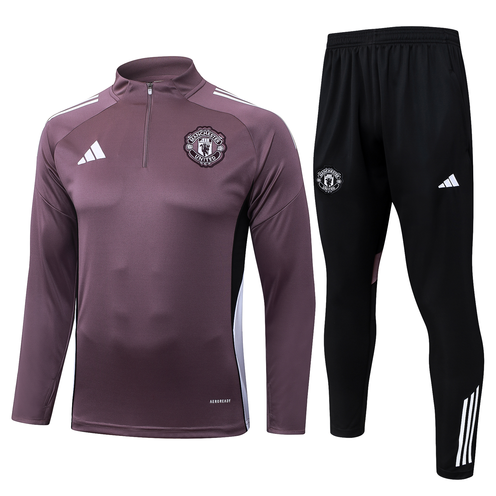 Manchester United Training Kit (Sweatshirt+Pants) Grayish Purple 2025/26
