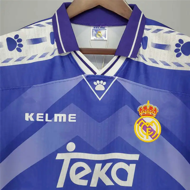 Real Madrid Retro Jersey Away Custom Soccer Shirt 1996-97