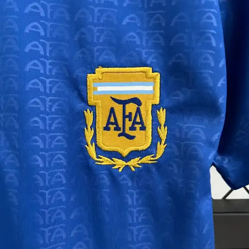 Argentina Retro Away Soccer Uniform Kids Kit Jersey+Shorts World Cup 1994