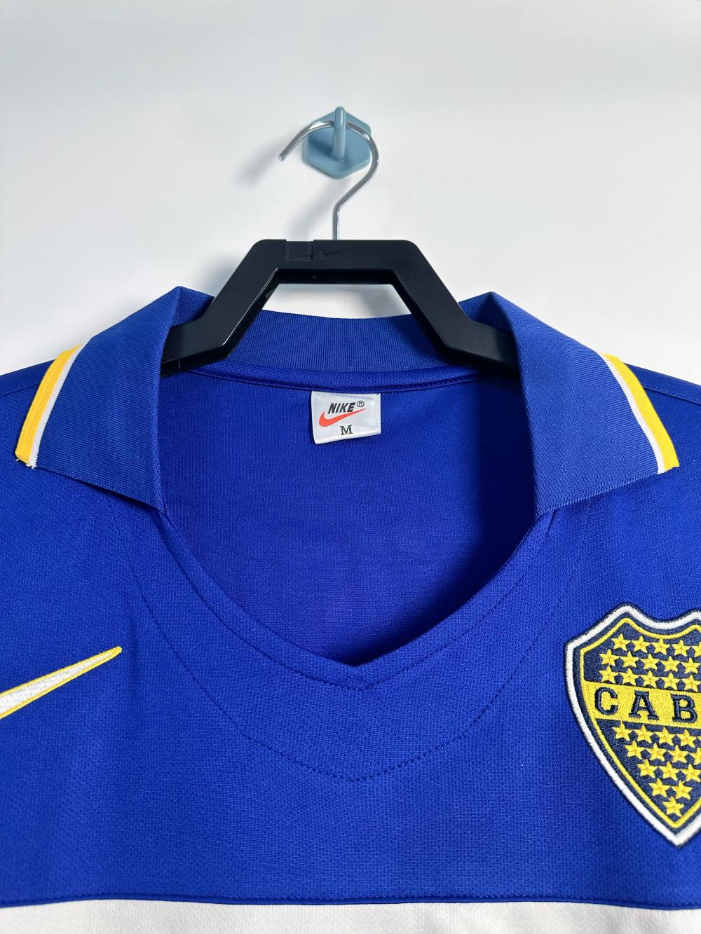 Boca Juniors Retro Soccer Jersey Home Long Sleeve Custom Shirt 1996/97