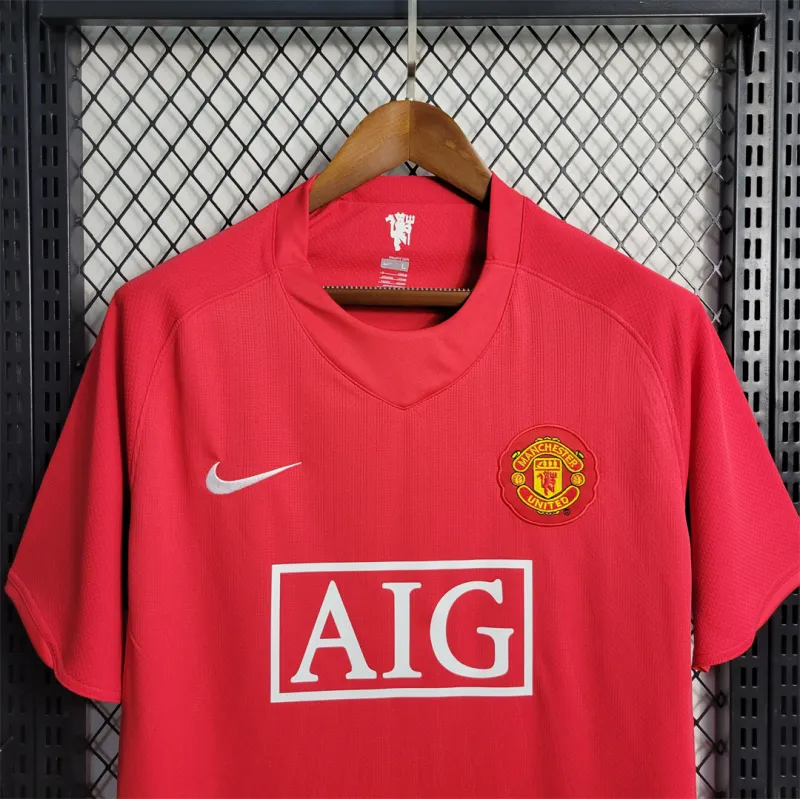 Manchester United Retro Home Football Jersey Shirt 2007/08