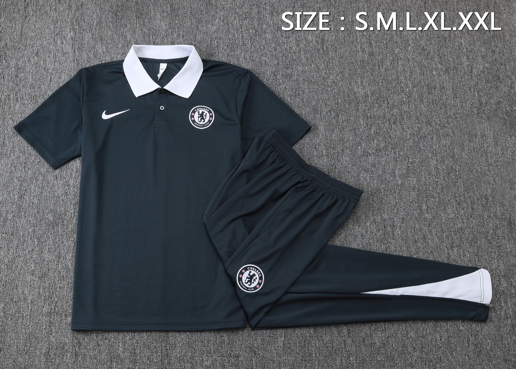 Chelsea Training Kit (Polo+Pants) Deep Grey 2025/26