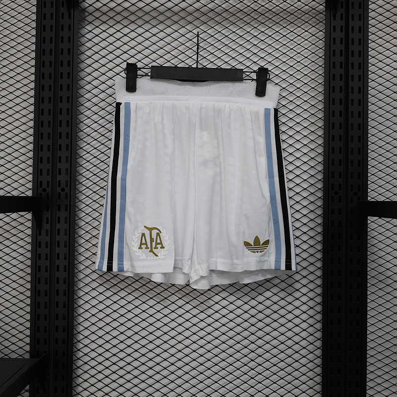 Argentina Authentic Soccer Jersey White Shorts 2025