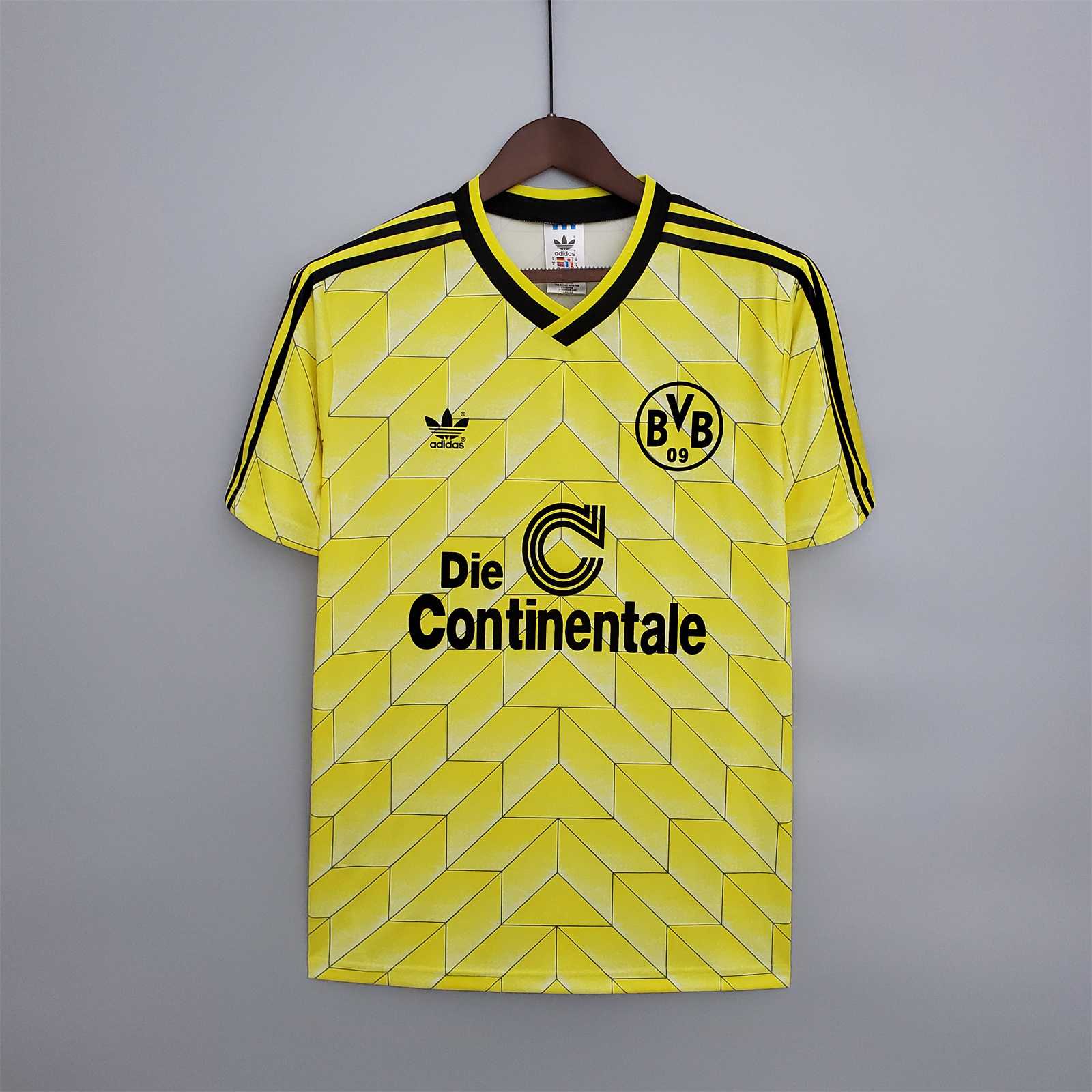 Borussia Dortmund Retro Jersey Home Soccer Shirt 1988-89