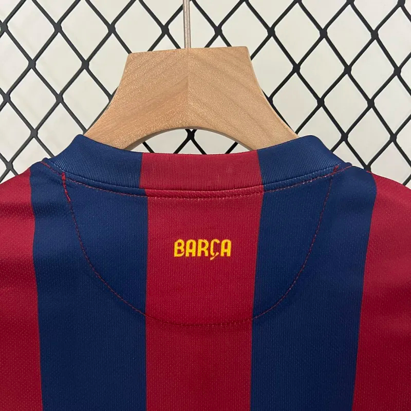 Barcelona Retro Jersey Home Kids Kit Jersey+Shorts 2014-15