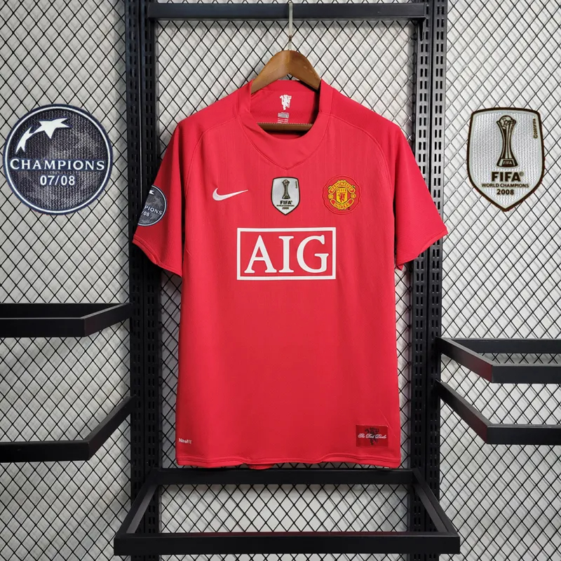 Manchester United Retro Home Football Jersey Shirt 2007/08