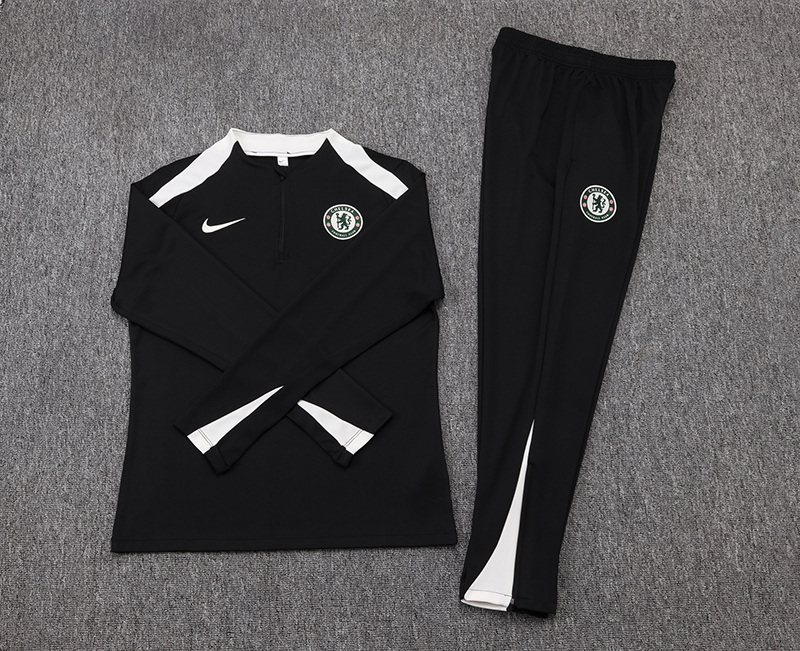 Chelsea Training Kit (Sweatshirt+Pants) Black 2025/26