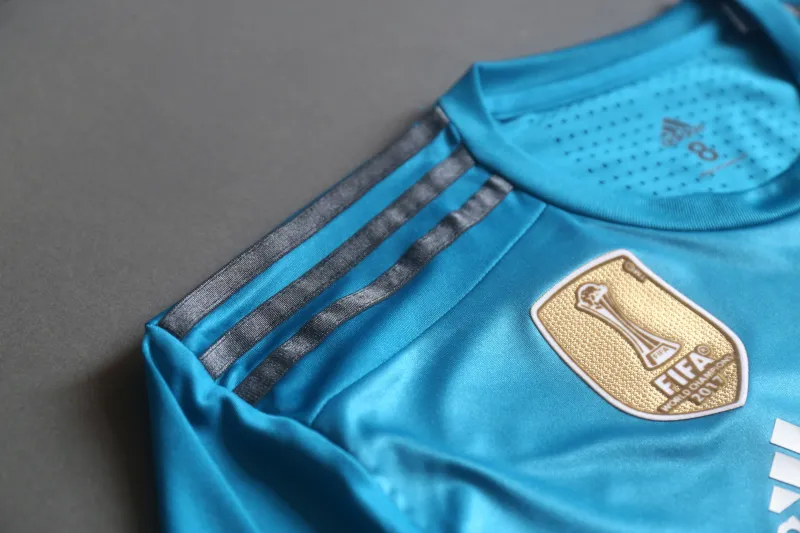 Real Madrid Authentic Retro Jersey Third Away Long Sleeve Soccer Shirt 2017/18