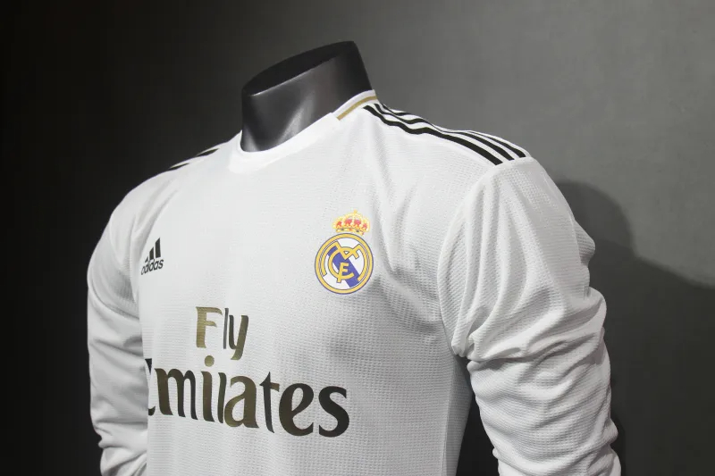 Real Madrid Authentic Retro Jersey Home Long Sleeve Soccer Shirt 2019/20