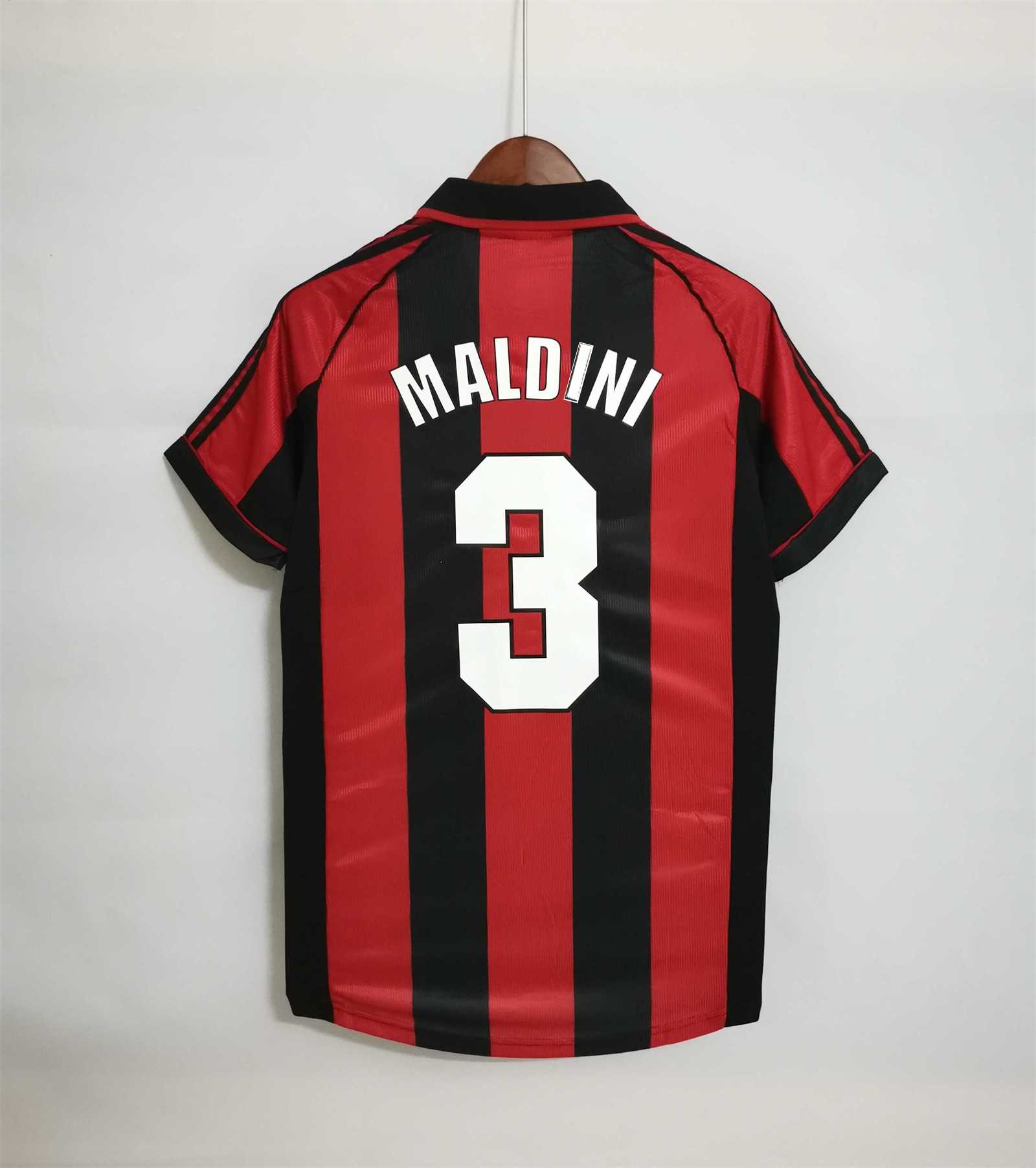 AC Milan Retro Soccer Jersey Home Custom Shirt 1998/00