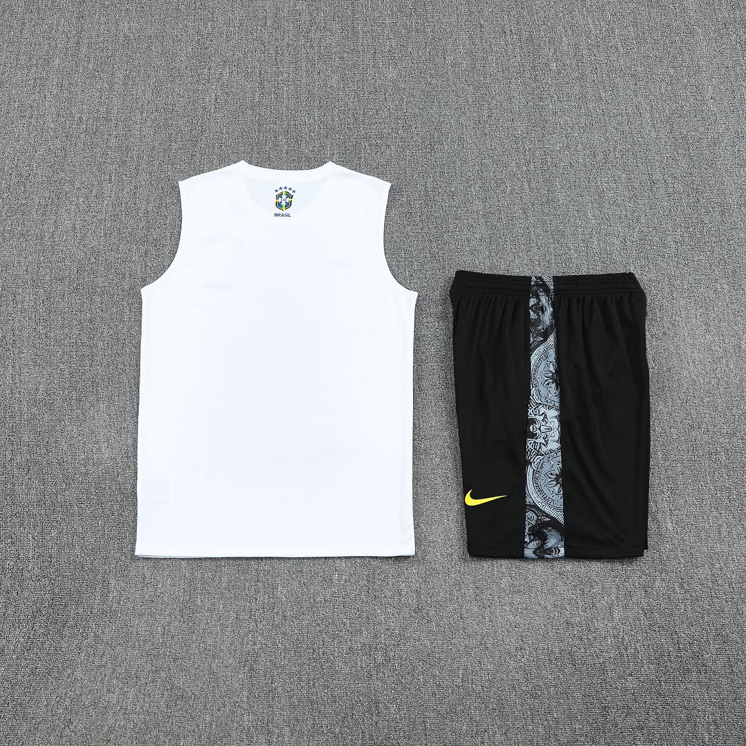 Brazil Sleeveless Training Kit White 2025