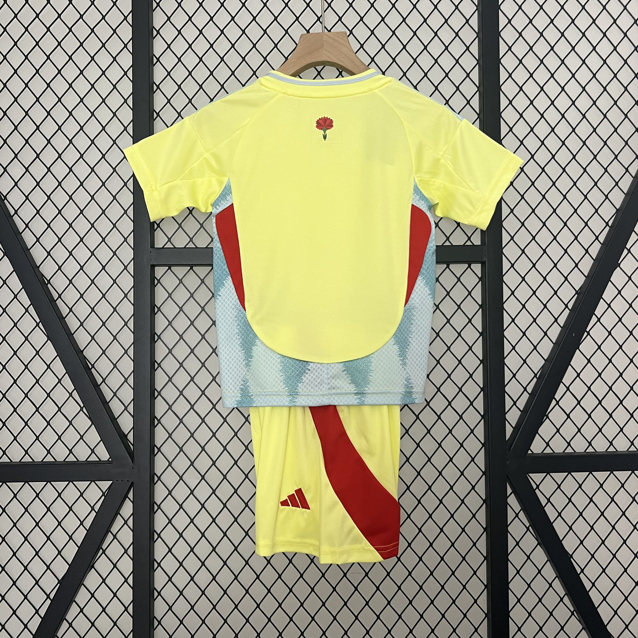 Spain Away Football Uniform Kids Kit Jersey+Shorts EURO 2024