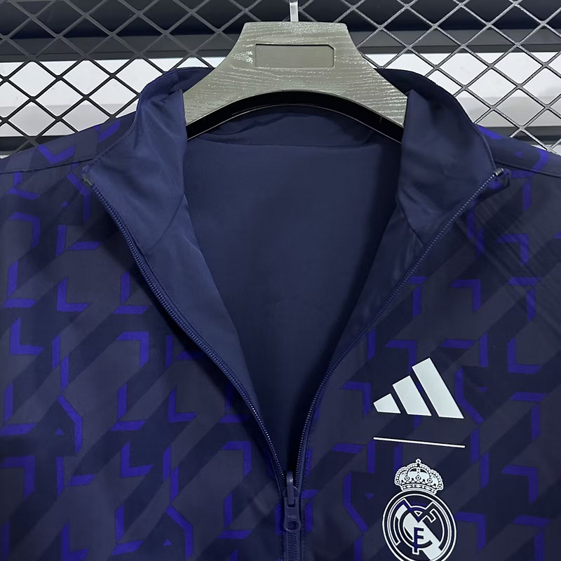 Real Madrid Reversible Double-Sides Windbreaker Jacket Blue 2025-26