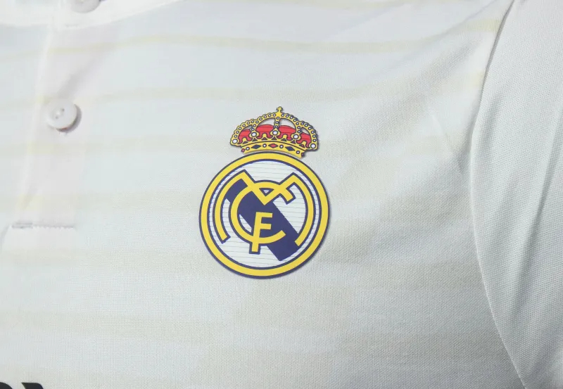 Real Madrid Authentic Retro Jersey Home Long Sleeve Soccer Shirt 2014/15