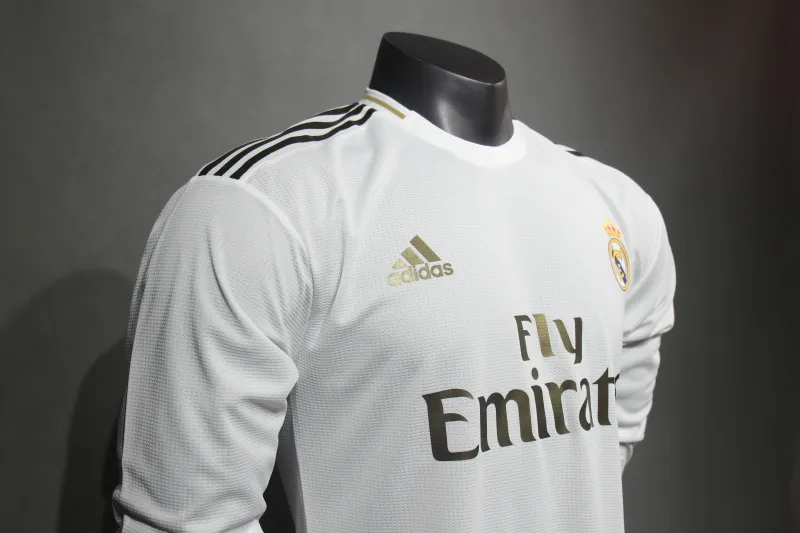 Real Madrid Authentic Retro Jersey Home Long Sleeve Soccer Shirt 2019/20