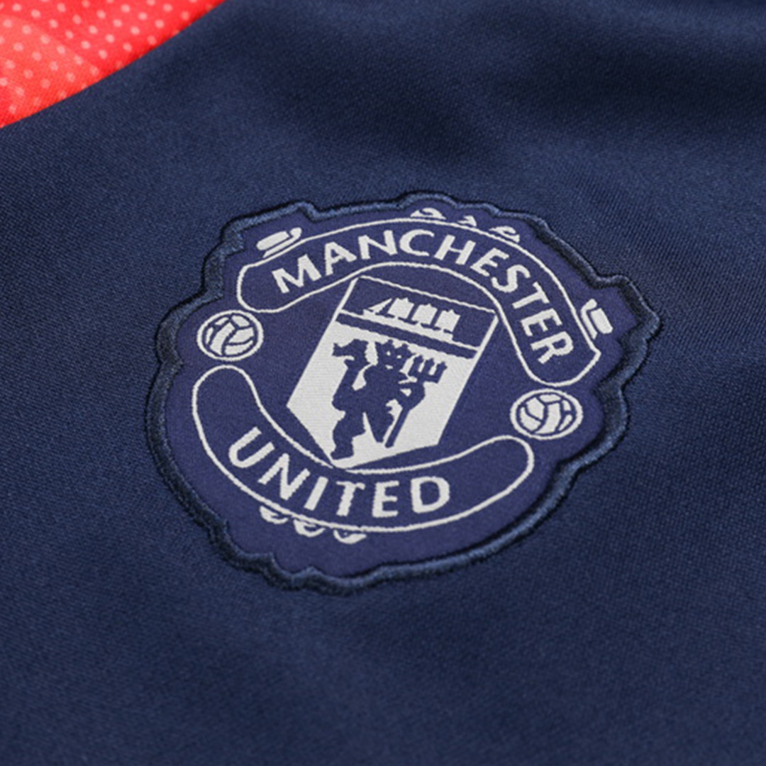 Manchester United 1/2 Zipper Sweat Kit (Top+Pants) Red 2024/25