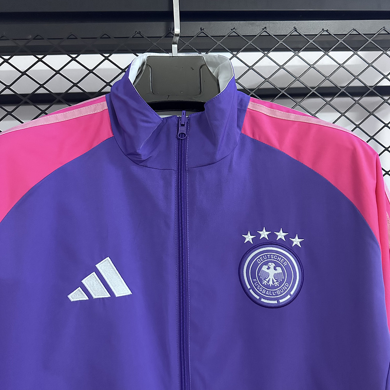 Germany Reversible Double-Sides Windbreaker Jacket White&Purple 2025