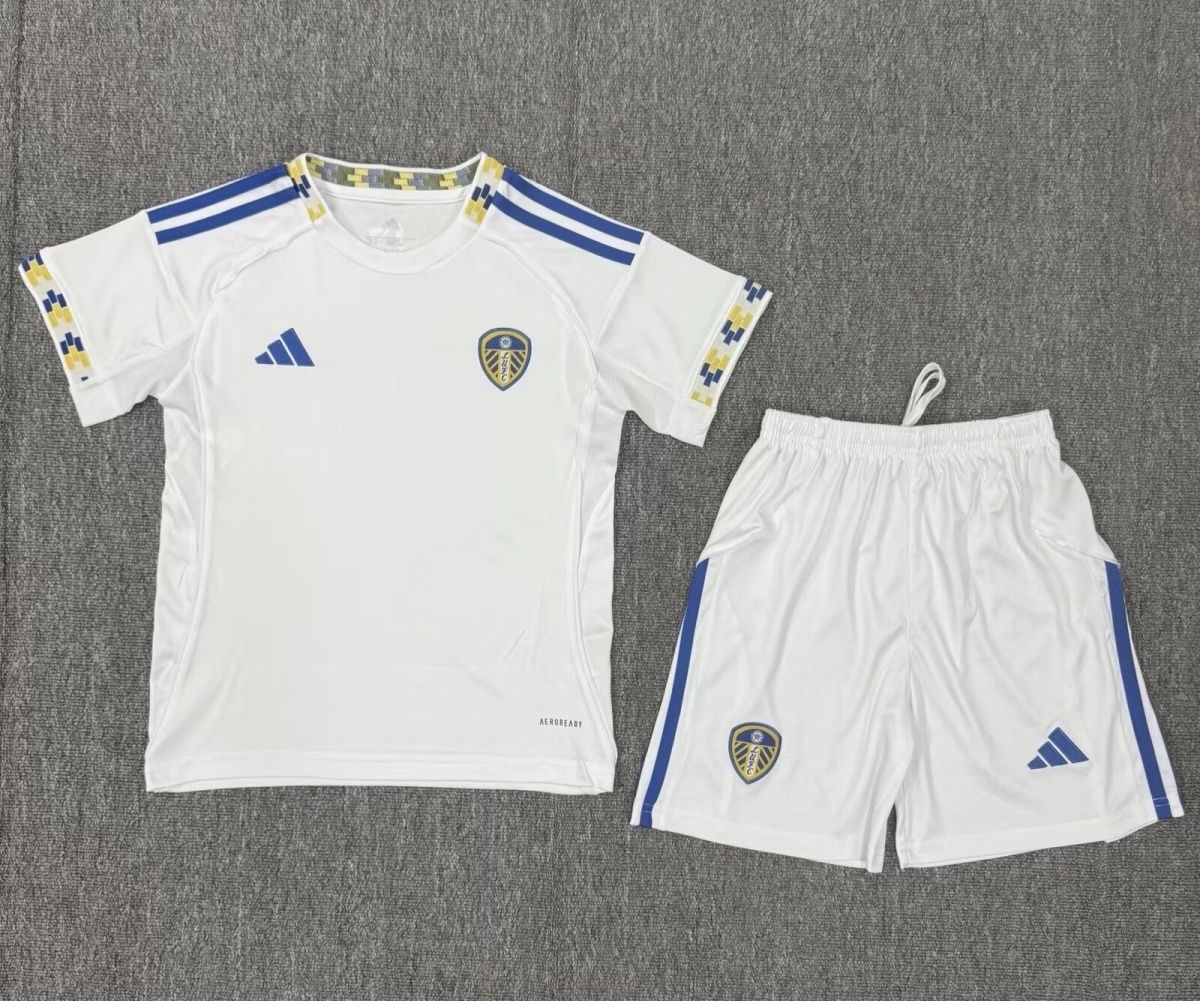 Leeds United Football Jersey Home Kids Kit Jersey+Shorts 2025/26 - Without Sponsor