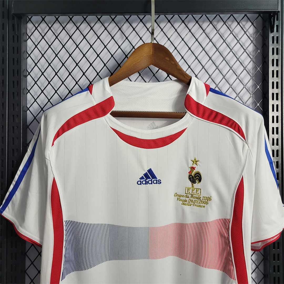 France Retro Soccer Jersey Away Custom Shirt World Cup 2006
