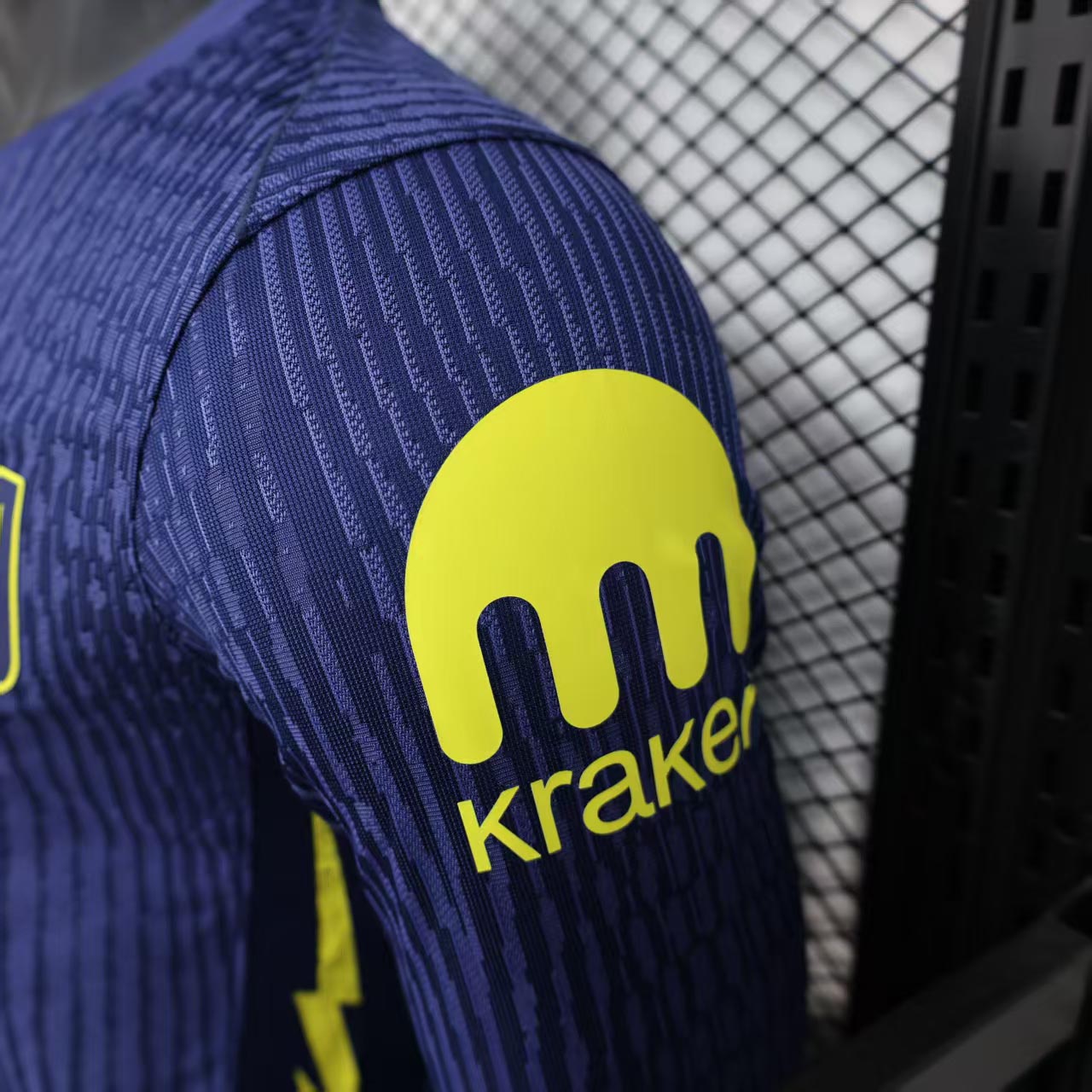 Authentic Soccer Jersey Atletico Madrid Away Long Sleeve Shirt 2025/26